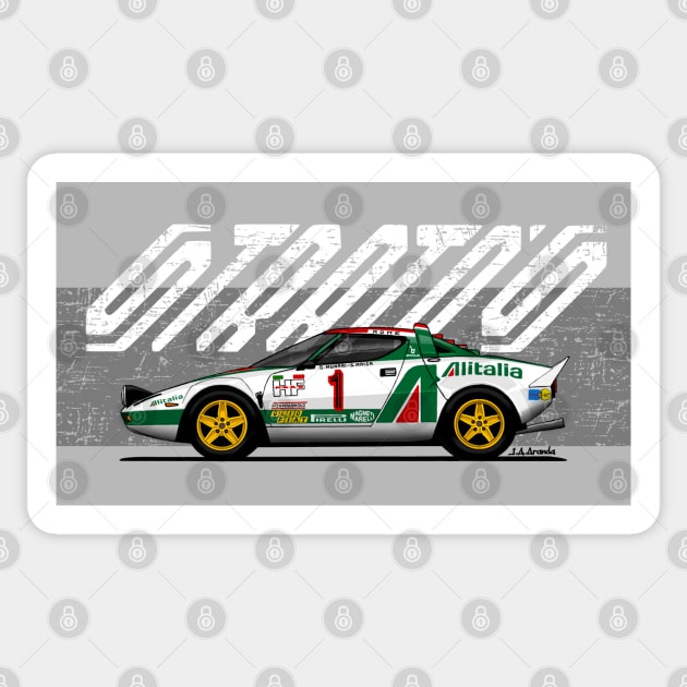 The famous rally car champion Sticker by jaagdesign